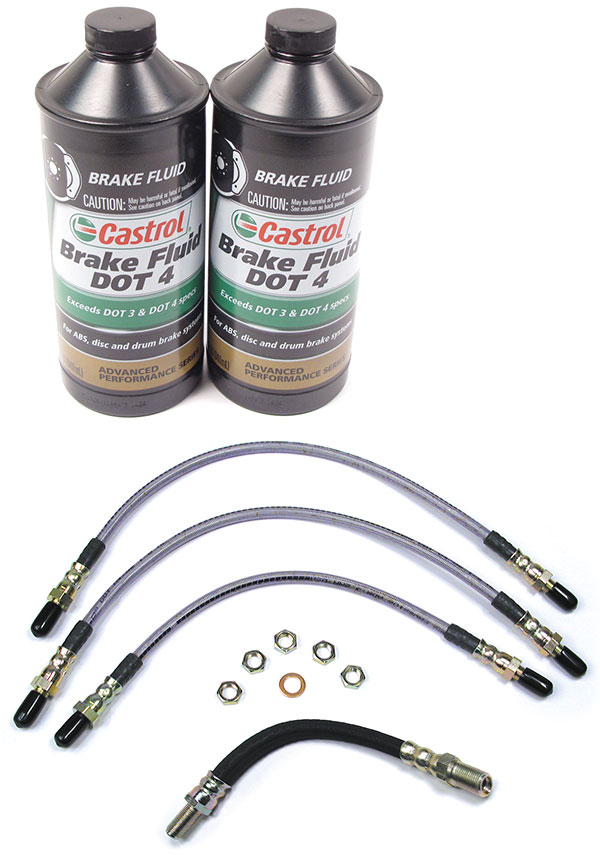 Performance Brake Hose Kit For Defender 90 Hoses And Brake Fluid